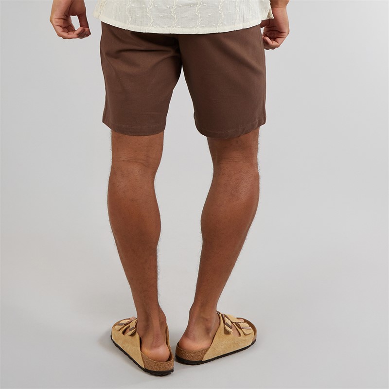 Brave Soul Mens Hansen Chino Shorts Mocha