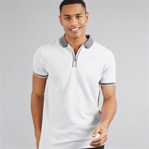 Brave Soul Mens Pythios Short Sleeve Contrast Polo Shirt Grey/Charcoal