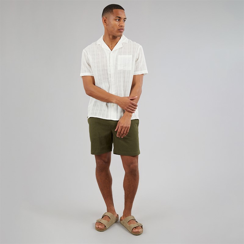Brave Soul Mens Eubank Shorts Khaki