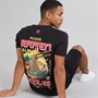 Brave Soul Mens Scran T-Shirt Jet Black/Multi Colour Print