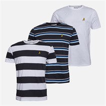 Brave Soul Mens Energy Three Pack T-Shirts Multi