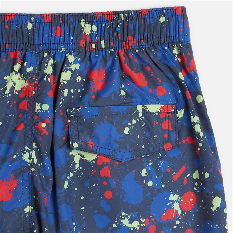 Brave Soul Boys Two Pack Swim Shorts Red/Multi Print Red + Multi Print