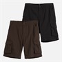 Brave Soul Boys Two Pack Cargo Shorts Dark Grey/Navy Dark Grey / Navy