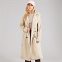Brave Soul Womens Brandy Midi Trench Coat Stone