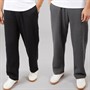 Brave Soul Mens Zeus Two Pack Open Hem Joggers Dark Charcoal/Black Dk Charcoal/Black
