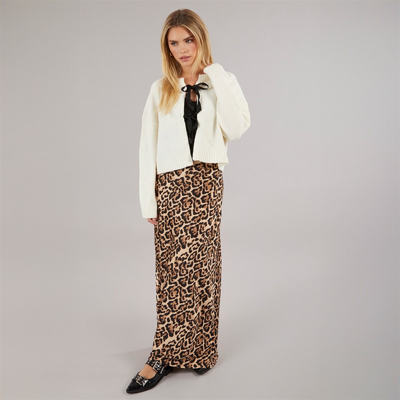 Brave Soul Womens Ribbons Cardigan Cream/Black