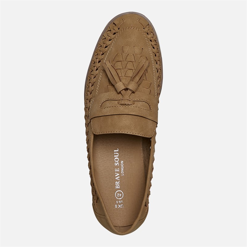 Brave Soul Mens Drift Loafers Sand