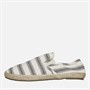 Brave Soul Mens Yacht Espadrilles Cream/Black Stripe Cream/ Black