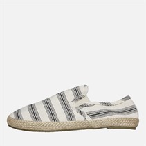 Brave Soul Mens Yacht Espadrilles Cream/Black Stripe Cream/ Black