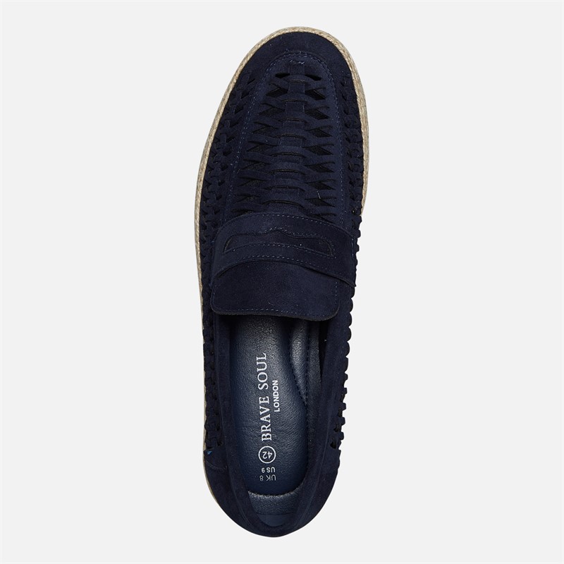 Brave Soul Mens Carlos Loafers Navy