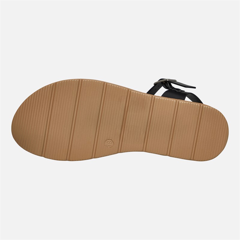 Brave Soul Womens Stevie Ankle Strap Sandals Black/White