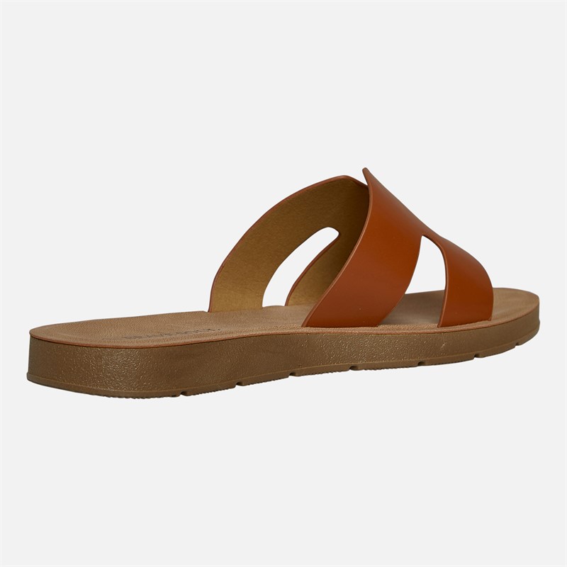 Brave Soul Womens Tina Sandals Tan