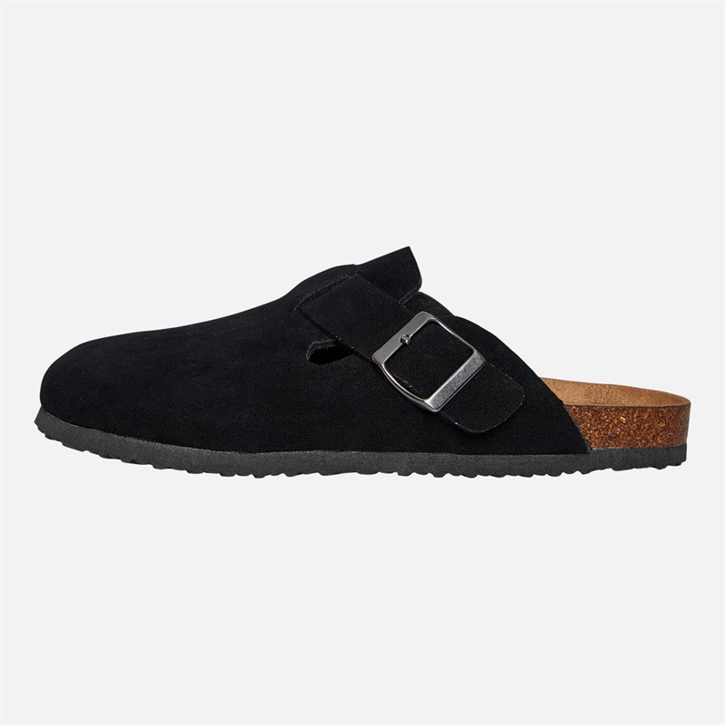 Brave Soul Womens Isla Mule Footbed Sandals Black