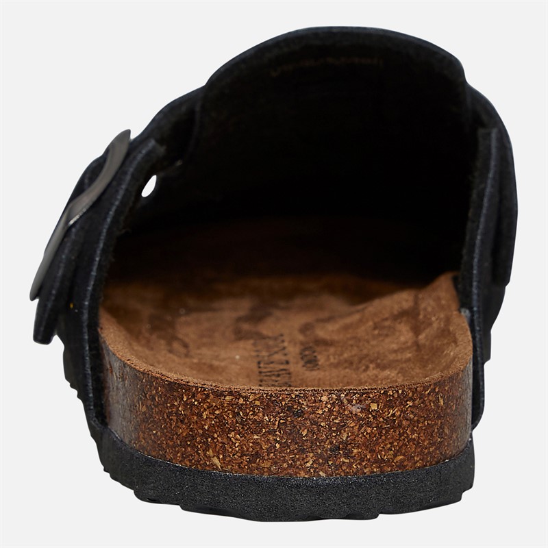 Brave Soul Womens Isla Mule Footbed Sandals Black