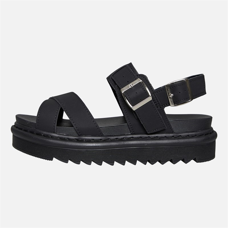 Brave Soul Sandales à brides cheville Debbie Femme Noir