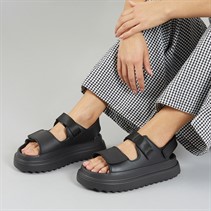 Brave Soul Womens Chunky Ankle Strap Sandals Black