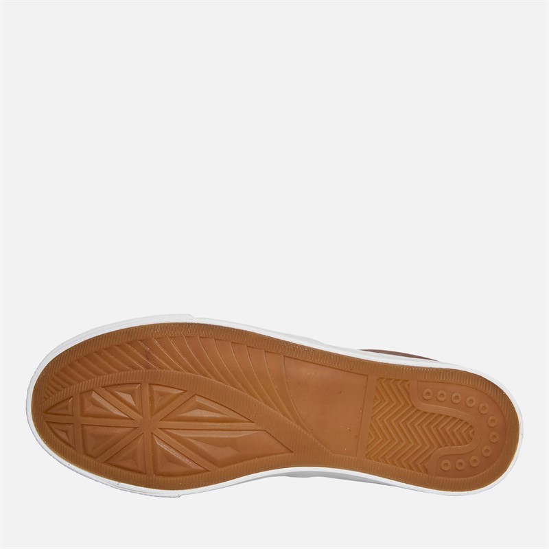 Brave Soul Womens Star Quilted Slip On Trainers Rose Gold Metallic