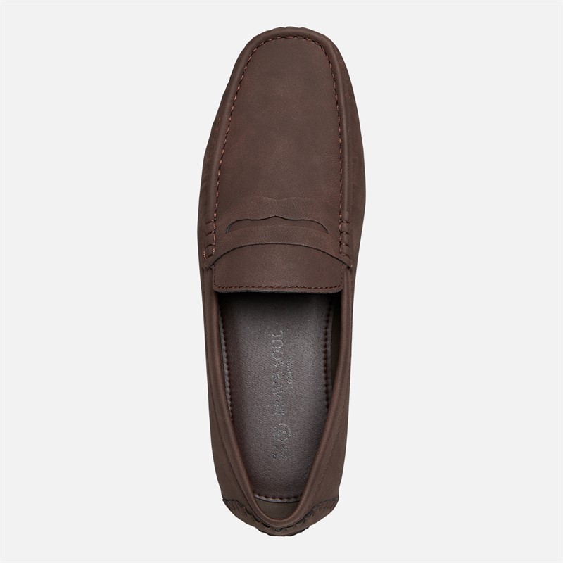 Brave Soul Mens Web Loafers Tan