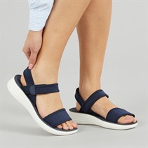 Brave Soul Womens Nova Ankle Strap Sandals Navy