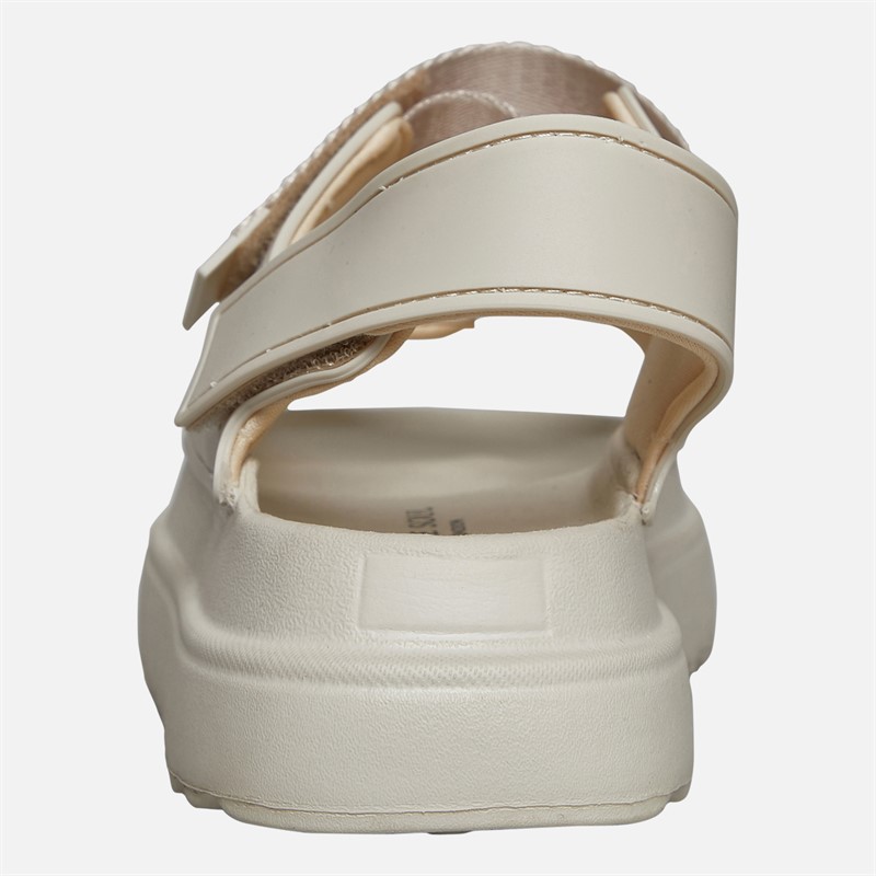 Brave Soul Womens Chunky Ankle Strap Sandals Cream