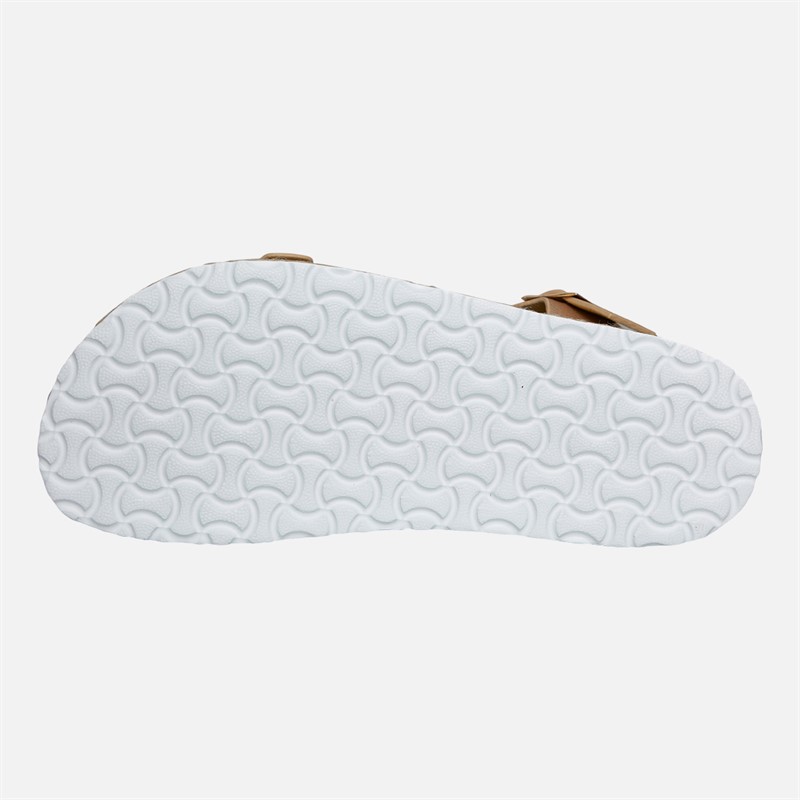 Brave Soul Womens Pantha Ankle Strap Platform Sandals Rose Gold Metallic