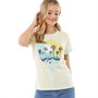 Brave Soul Tee-Shirt Waves Femme Jaune Pâle
