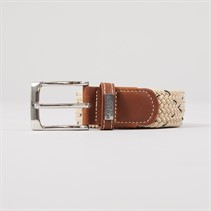 Brave Soul Mens Woven Belt Natural/Blue
