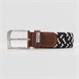 Brave Soul Mens Woven Belt Navy/Black/White
