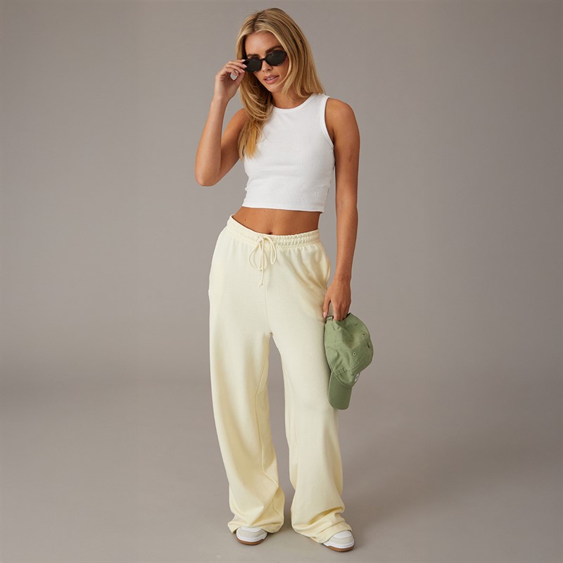 Brave Soul Womens Andrea Ribbed Cropped Vest White