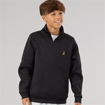 Brave Soul Boys Idaho Quarter Zip Sweatshirt Black