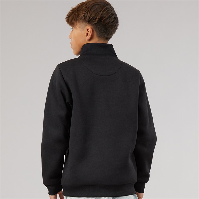 Brave Soul Boys Idaho Quarter Zip Sweatshirt Black