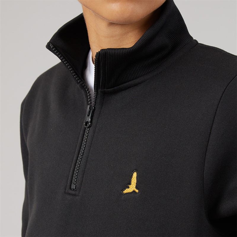 Brave Soul Boys Idaho Quarter Zip Sweatshirt Black