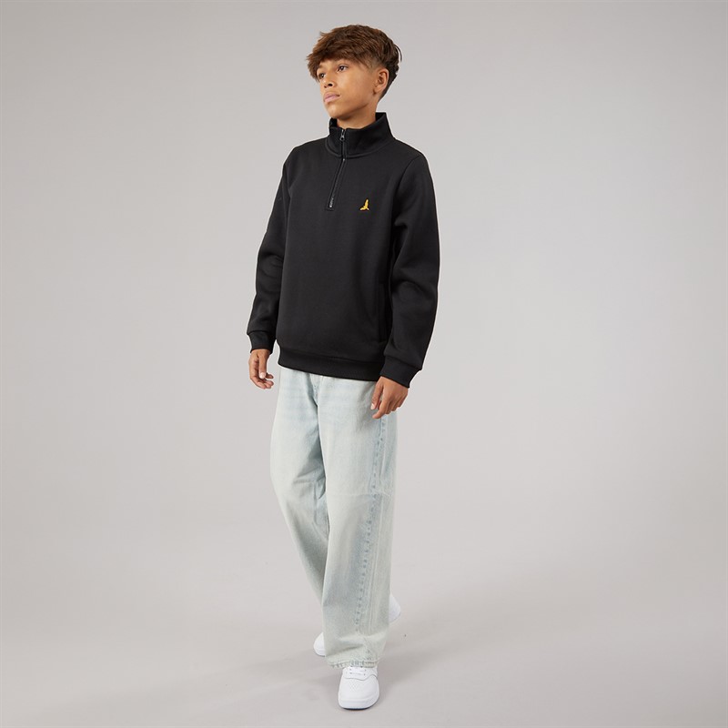Brave Soul Boys Idaho Quarter Zip Sweatshirt Black
