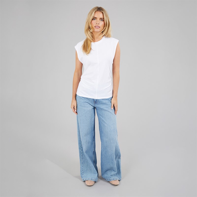 Brave Soul Womens Boho Fitted T-Shirt White