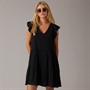 Brave Soul Womens Cassie Short Sleeve Tiered Dress Black
