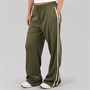 Brave Soul Womens Noelle Stripe Joggers Army Green/Cream