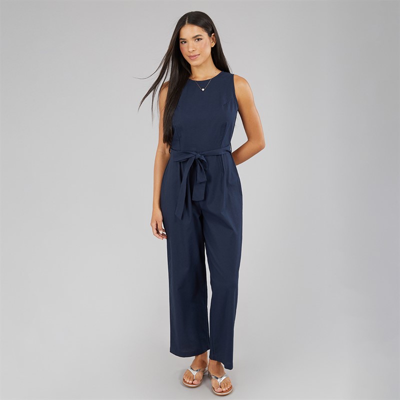 Brave Soul Womens Ottile Jumpsuit Navy