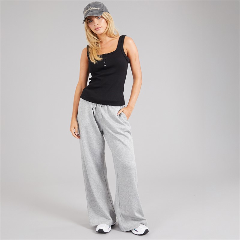 Brave Soul Womens Todd Draw String Joggers Grey Marl