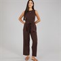 Brave Soul Womens Ottile Jumpsuit Chocolate