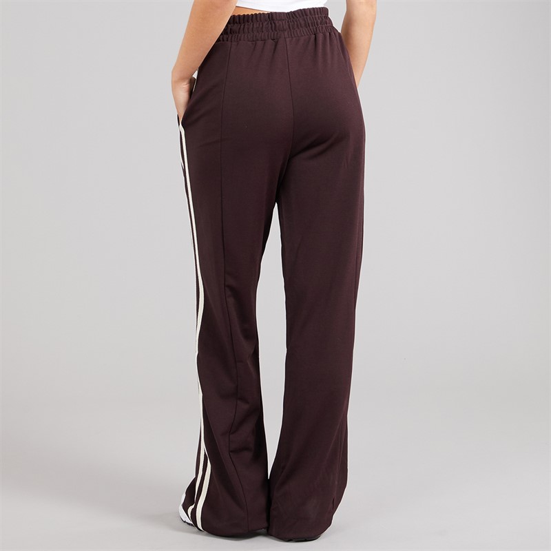 Brave Soul Womens Noelle Stripe Joggers Chocolate/Cream