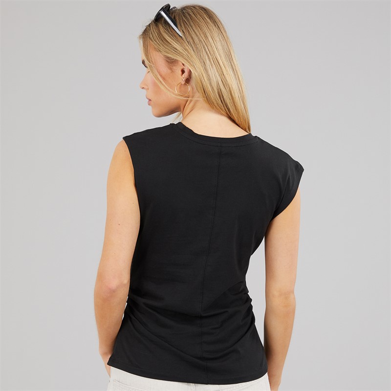 Brave Soul Womens Boho Fitted T-Shirt Black