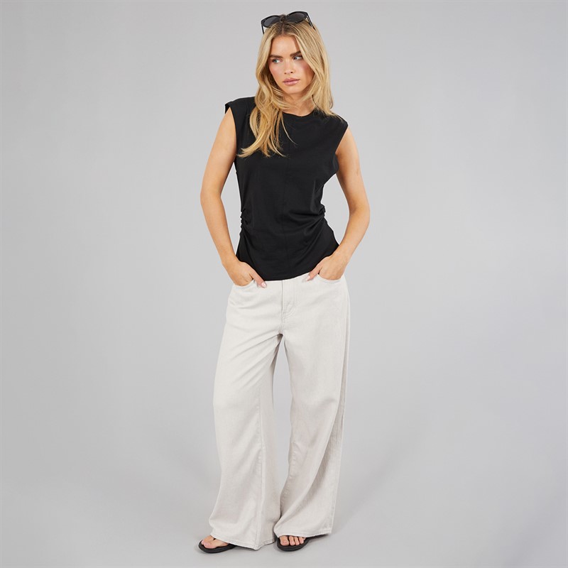 Brave Soul Womens Boho Fitted T-Shirt Black