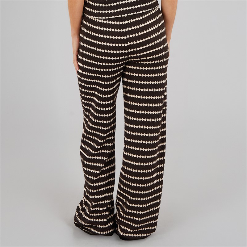 Brave Soul Womens Lynus Trousers Brown/Cream