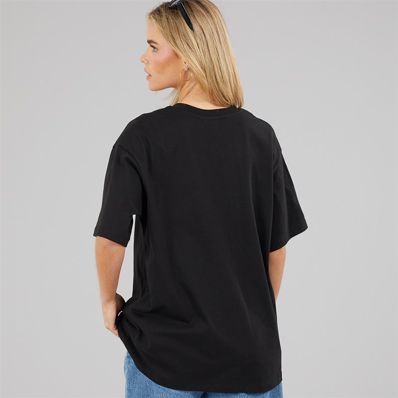 Brave Soul Womens Ascot Oversized T-Shirt Black