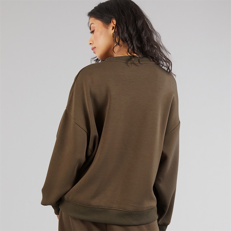 Brave Soul Womens Todd Sweatshirt Truffle