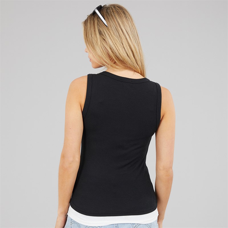 Brave Soul Womens Stella Vest Black/White