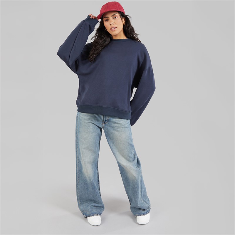 Brave Soul Womens Todd Sweatshirt Dark Navy