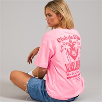 Brave Soul Womens Tulum Graphic T-Shirt Pink/Pink
