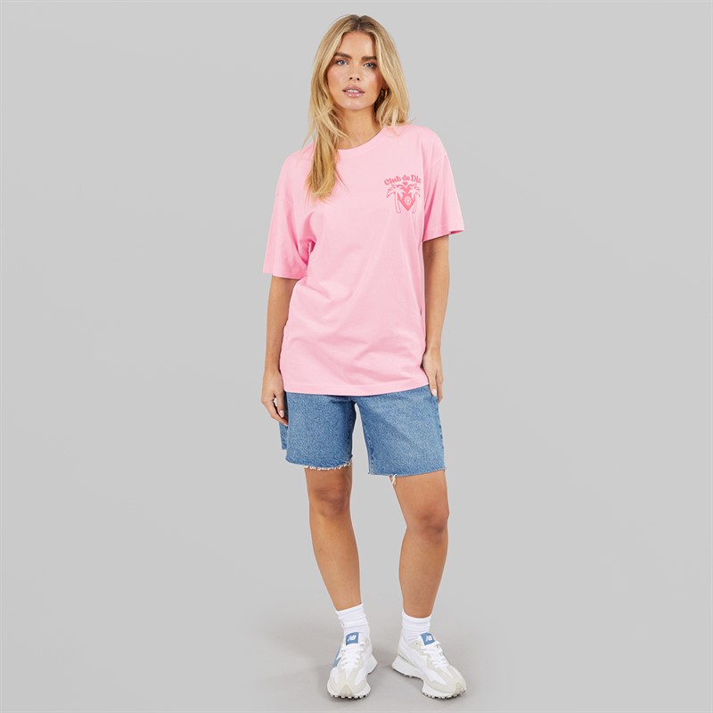 Brave Soul Womens Tulum Graphic T-Shirt Pink/Pink