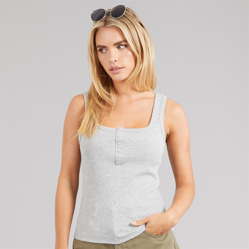Brave Soul Womens Leonie Vest Grey Marl